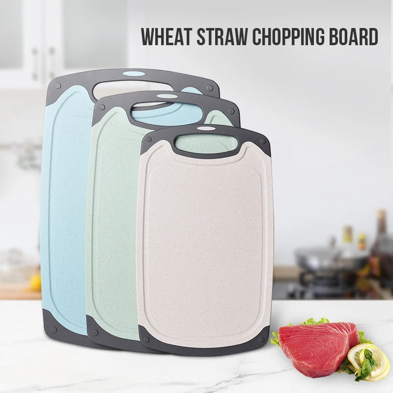 Walfos Wheat Straw Chopping Board Non-slip Anti-mold Cut Multifunctional Household Kitchen Double-sided Sticky Cutting Boards