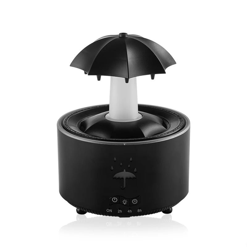 Remote Control Rotating Umbrella Waterdrop Aromatherapy Machine Ultrasonic Air Humidifier with LED Light for Home Aroma Diffuser